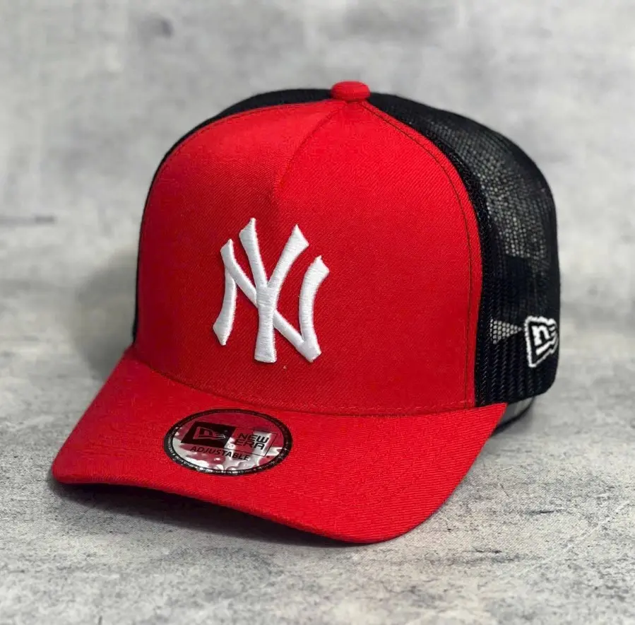 New Era Premium Unisex Trucker Baseball Cap with Breathable Mesh Back Adjustable Snapback Closure Navy Blue One Size Fits Most Adults