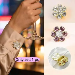 1 pc Elegant Flower Design Button Cover, Detachable Fashion Accessory, Perfect for Daily Wear & Clothing Decoration, Trendy Floral Buttons