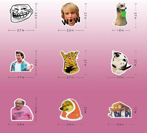 300 PCS Meme Stickers, Funny Stickers for Adults, Vinyl  Waterproof, Laptop, Pack, Bumper, Water Bottles, Computer, Phone, Hard Hat And Car Stickers