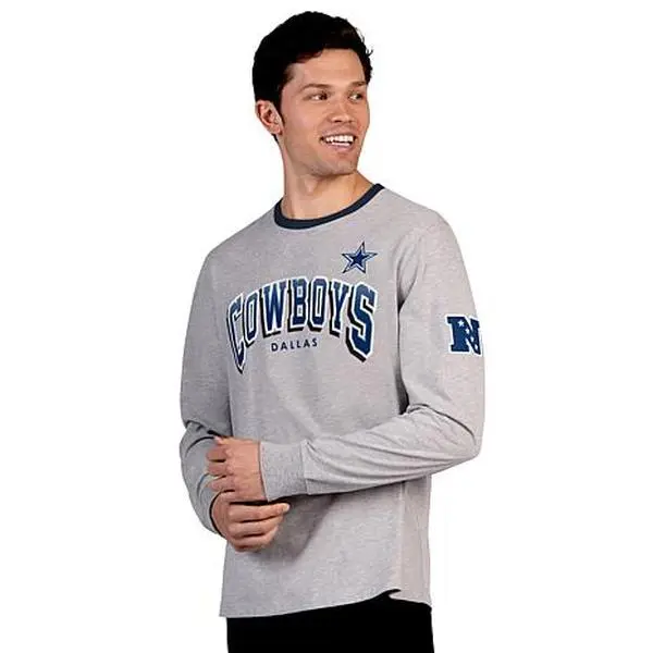 Football Fan Shop Dallas Cowboys Officially Licensed NFL Black Label Long-Sleeve Tee