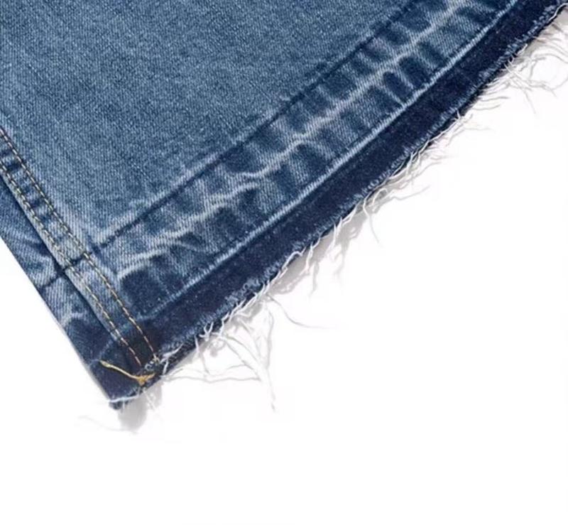 New Men Holes Loose Regular Fit Jeans Trousers Solid Stylish Men's Streetwear Ripped Distressed Straight Denim Pants