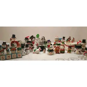 Vintage Lefton Enesco Homco Snowman Collectibles (35 Pieces)