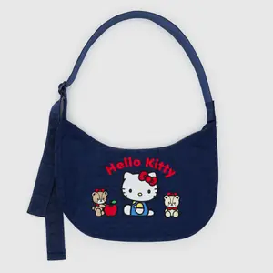 Hello Kitty x Baggu Embroidered Nylon Crescent Bag (Classic Apple)
