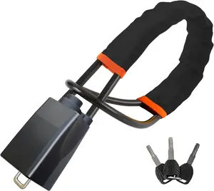 Car Steering Wheel Lock, 2 Pack Anti Theft Car Device with Max 17” Locking Length, Thickened Steel Wire, and Fine Stitched Edges, 3 Keys Included, Easy to Store, Fits Most Vehicles, SUVs