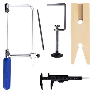 Jewelry Saw & Clamp Tool Kit - Coping Saw with Blades, Bench Clamp, and Wooden Vise for Metal Cutting