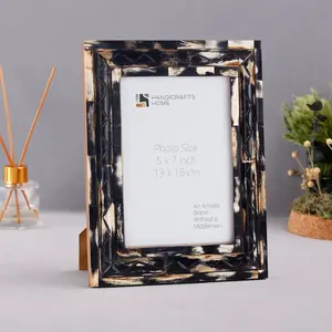 Picture Frame Artisan Voodoo Collection Horn Inlay Brown – 3 Sizes