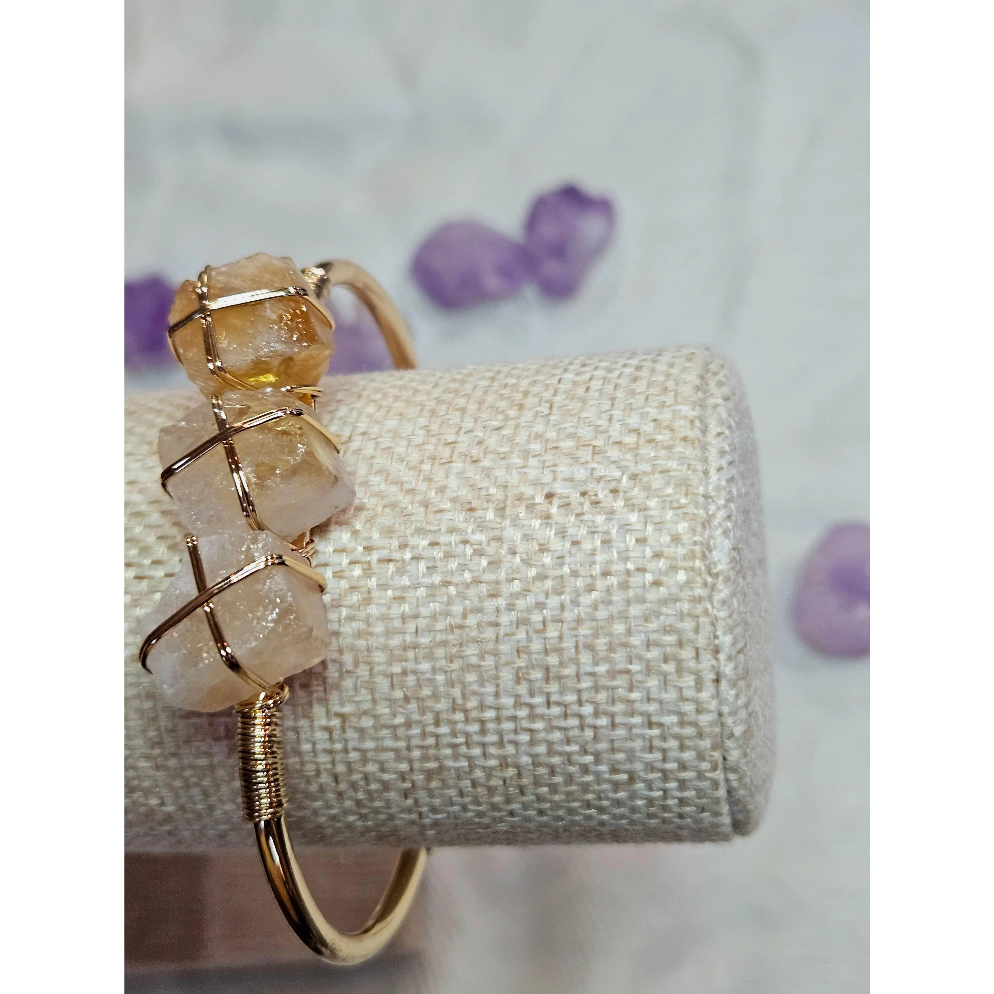 Citrine Wire-Wrapped Bracelet – Abundance, Confidence & Joy