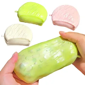Crispy Sound Pastry Handmade Squeeze Ball TPR Soft Squishy Fidget Toy with Plastic Building Blocks Fill