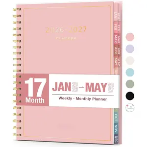 Planner 2026-2027, 17 Month Weekly and Monthly Calendar Planner, Jan 2026 -May 2027, 8.5" x 11", Daily Agenda Book with Tabs, College Organizer Notebook, School Supplies for Student Teacher Classroom, A4,