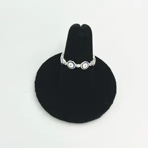 Anillo diseño de ojo Turco. Size 7 Plata 925