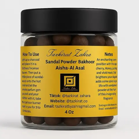 Sandalwood powder bakhoor (Aisha Al Asal) Incense Fragrance Aroma nontoxic home refresh