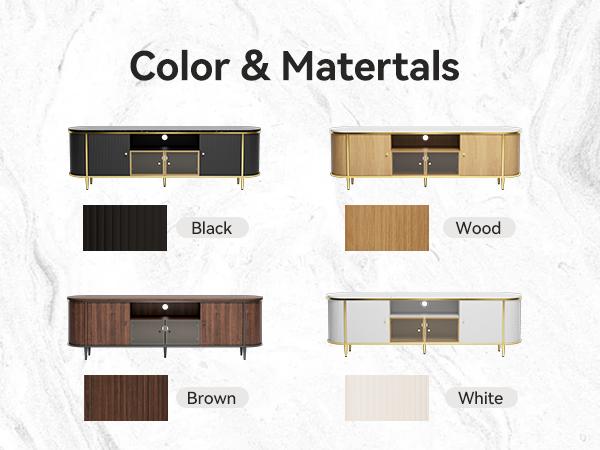 【Ships in 1 Packages】Oneinmil Luxury 70" Fluted TV Stand Modern Entertainment Center for TVs Up to 80" TV Console with Faux Marble Tabletop Curved Profile Design Media Console for Living Room bedroom tables nursery