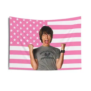 RODRICK TAPESTRY Indoor Wall Tapestries - funny - pink flag - gift for men and women