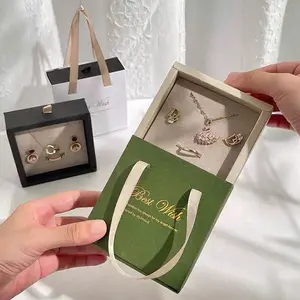 Mixed 10 pcs Cardboard Jewelry Gift Boxes Jewelry Boxes Packaging Small Earring Gift Box with Lids for Necklace Ring Bracelet