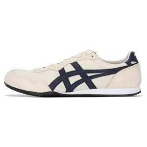 Onitsuka Tiger Serrano Mesh Nylon Low-Top Footwear - Unisex Trainer with Slip-Resistant Design, House White Official Maison Mihara Style, Verifiable Global Authentication Credentials