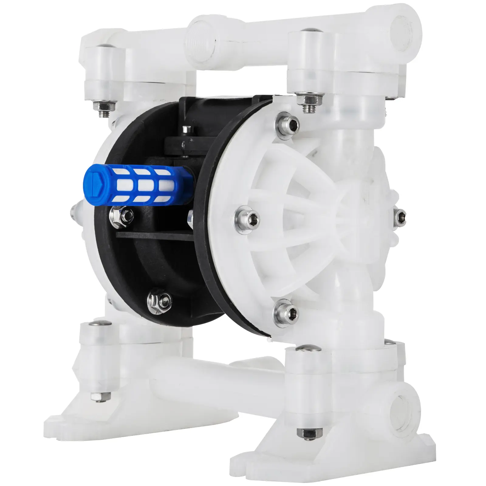 【Summerfinds】VEVOR Air-Operated Double Diaphragm Pump 1/2 in Inlet & OutletPolypropylene Body8.8 GPM & Max 120PSIPTFE Diaphragm Pneumatic Transfer Pump for PetroleumDieselOil & Low Viscosity Fluids, Fuel Transfer Pump, Liquid Pump