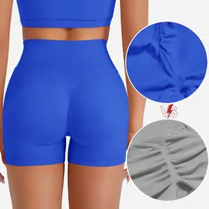 Jetjoy V-Cross Shorts for Women, Women Workout Shorts Scrunch Butt Lifting Gym Seamless Booty Biker Shorts; Shorts Hidden Scrunch Butt Lifting Seamless Shorts
