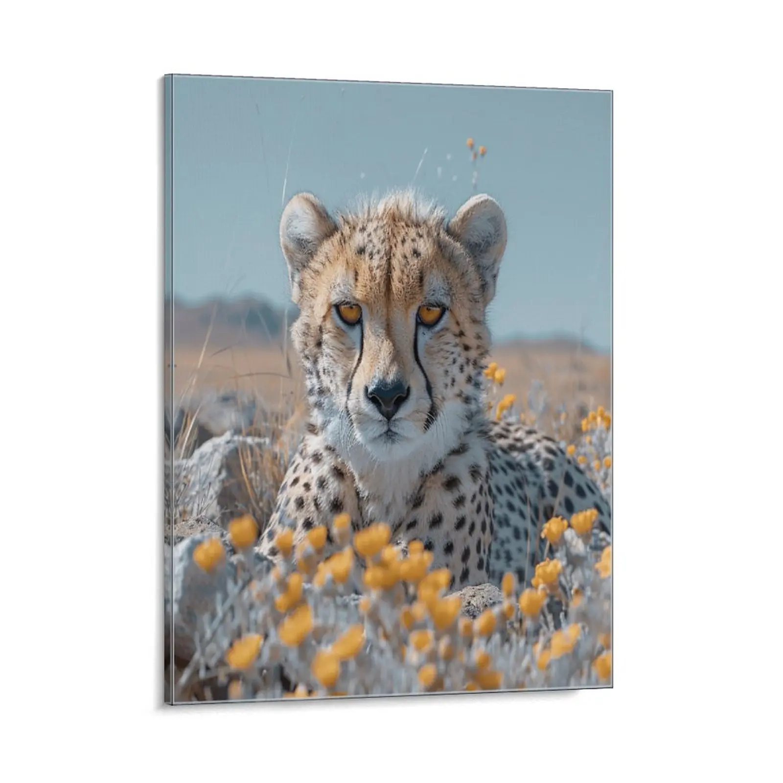 Sharp Eyes Cheetah Posters Wall Art Prints Nature Wildlife Animal Picture Canvas Posters Home Wall Art Family Bedroom Office Decor Aesthetic Festival Gift