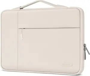 Laptop Case 13.3 inch, 13-13.3 inch Laptop Sleeve with Handle Compatible with MacBook Air/Pro 13/Pro 14 M5 M4 M3 M2 M1,HP Dell ASUS Lenovo, Polyester Multifunctional Computer Bag, Sand