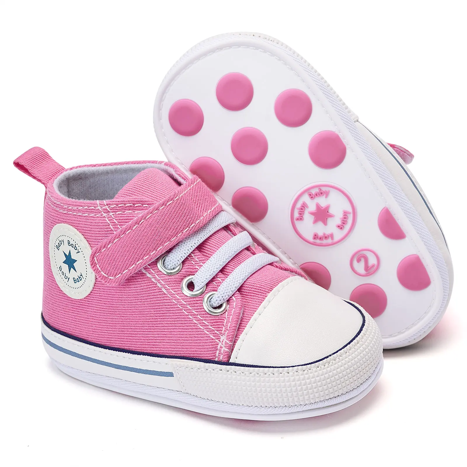 Baby Shoes Infant Shoes for 0 6 9 12 18 Months Baby Sneakers  First Walkers  Shoes Baby Canvas Shoes Indoor Outdoor Baby Slippers  Infant High Tops Shoes Todddler Shoes Non-Slip Unisex Baby Snearkers Lightweight Flexible Shoes Toddler Tennis Shoes Baby Sp