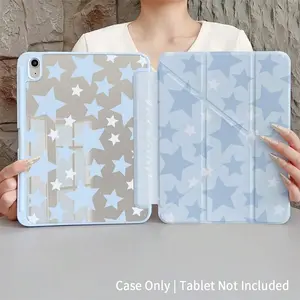 Blue Star Full-Print Tablet Case With Pen Slot Multi-Angle Stand For 10th-Gen 10.9-Inch 11th-Gen 11-Inch 4th 5th-Gen Air Pro IPad Mini 6 7 8.3-Inch 2026 11 13-Inch Pro M4 13-Inch Air 2024 Spring Easter Gifts