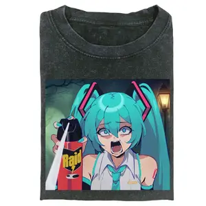 Miku T-Shirt, Funny Anime Dance Meme Tee, Vintage Vocaloid Graphic Shirt, Kawaii Aesthetic Fan Gift, Miku Meme Streetwear