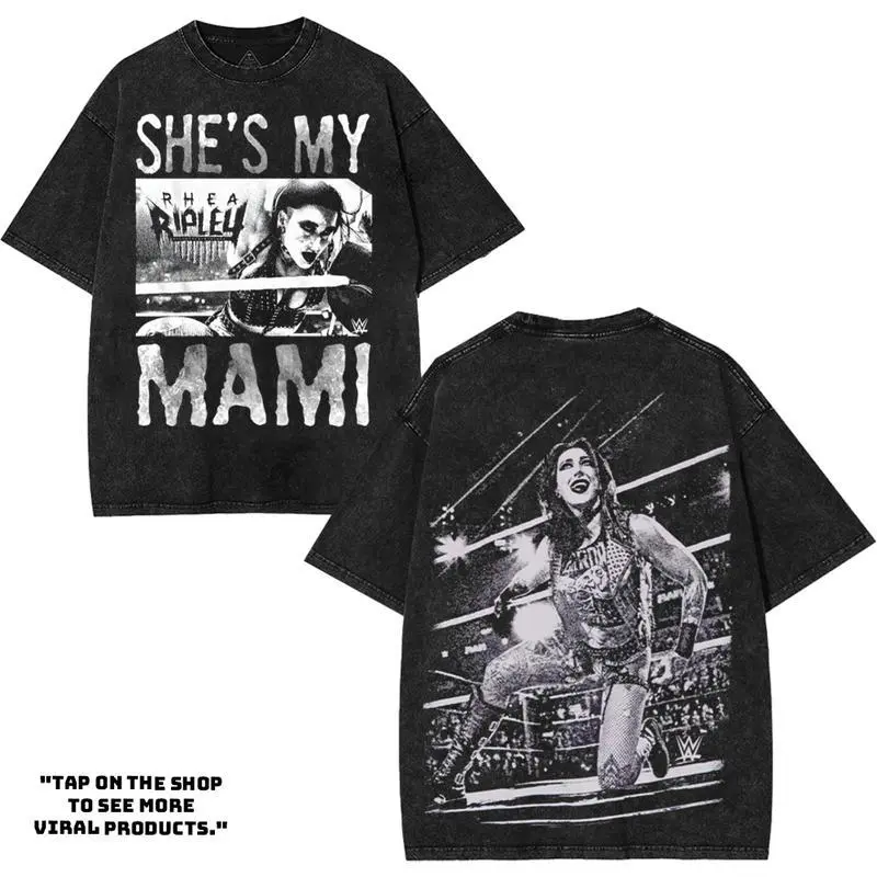 MAMI Rhea Ripley - WWE Edition Double Printed Oversize Lightweight Acid ...