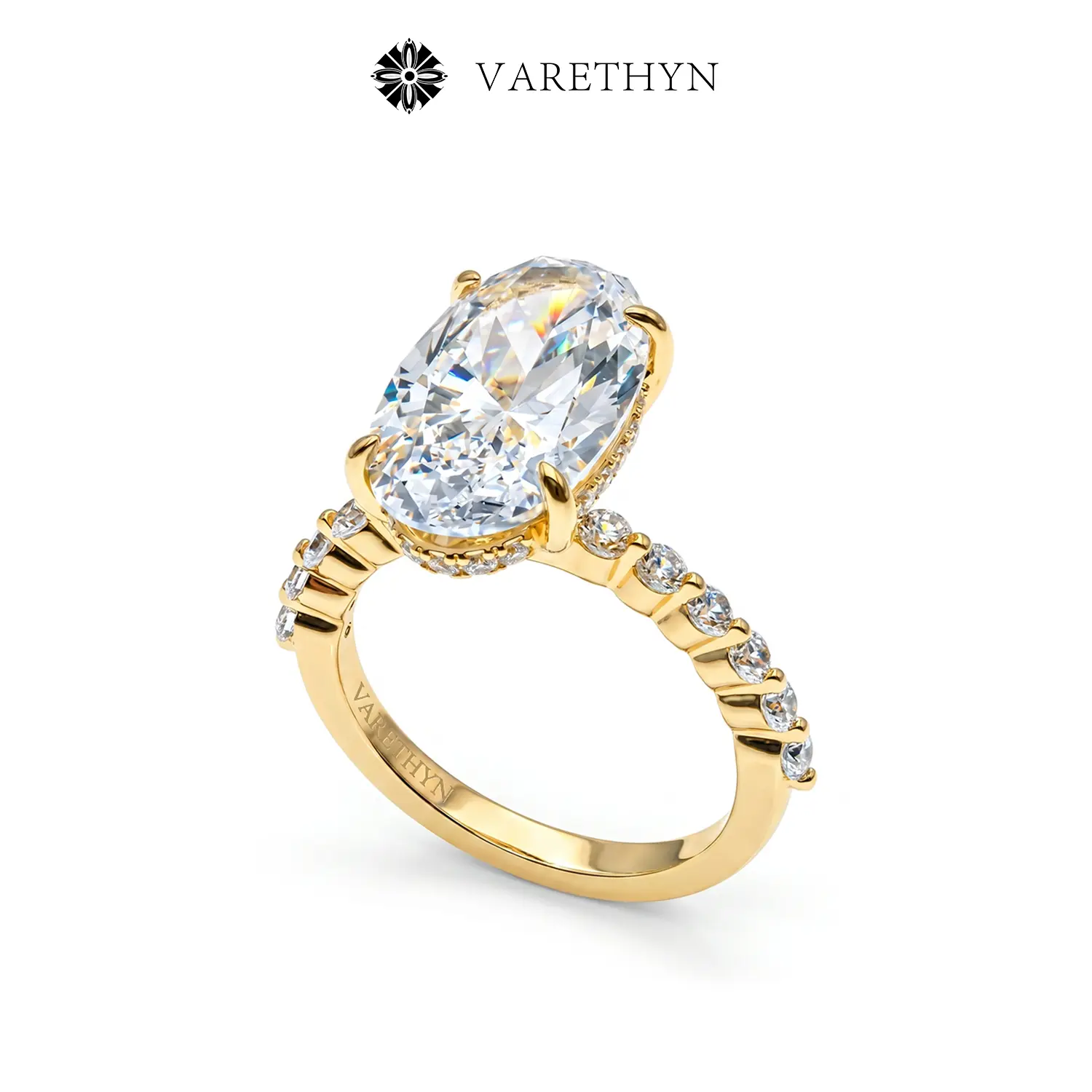 Women's Romantic Artificial Gemstone Ring - 4CT Sparkly Oval Cut Eco Diamond, Dainty Starry Band, Crystal Solitaire Promise Ring, Anniversary & Engagement Wedding Jewelry, Anniversary Ring, Engagement Wedding Ring Fashion Promise Ring Jewelry Rings