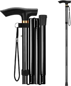 Mother's Day Gift Walking Cane, Folding Cane for Man & Women, Portable Lightweight | 5-Level Adjustable Height, Collapsible Cane for Seniors Balancing Mobility Aid
