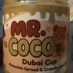 Mr. Coco Dubai Cup – Pistachio Cream + Tahini & Crunchy Kataifi - 8oz/20oz Jar - 2 Flavors: Classic & Hazelnut