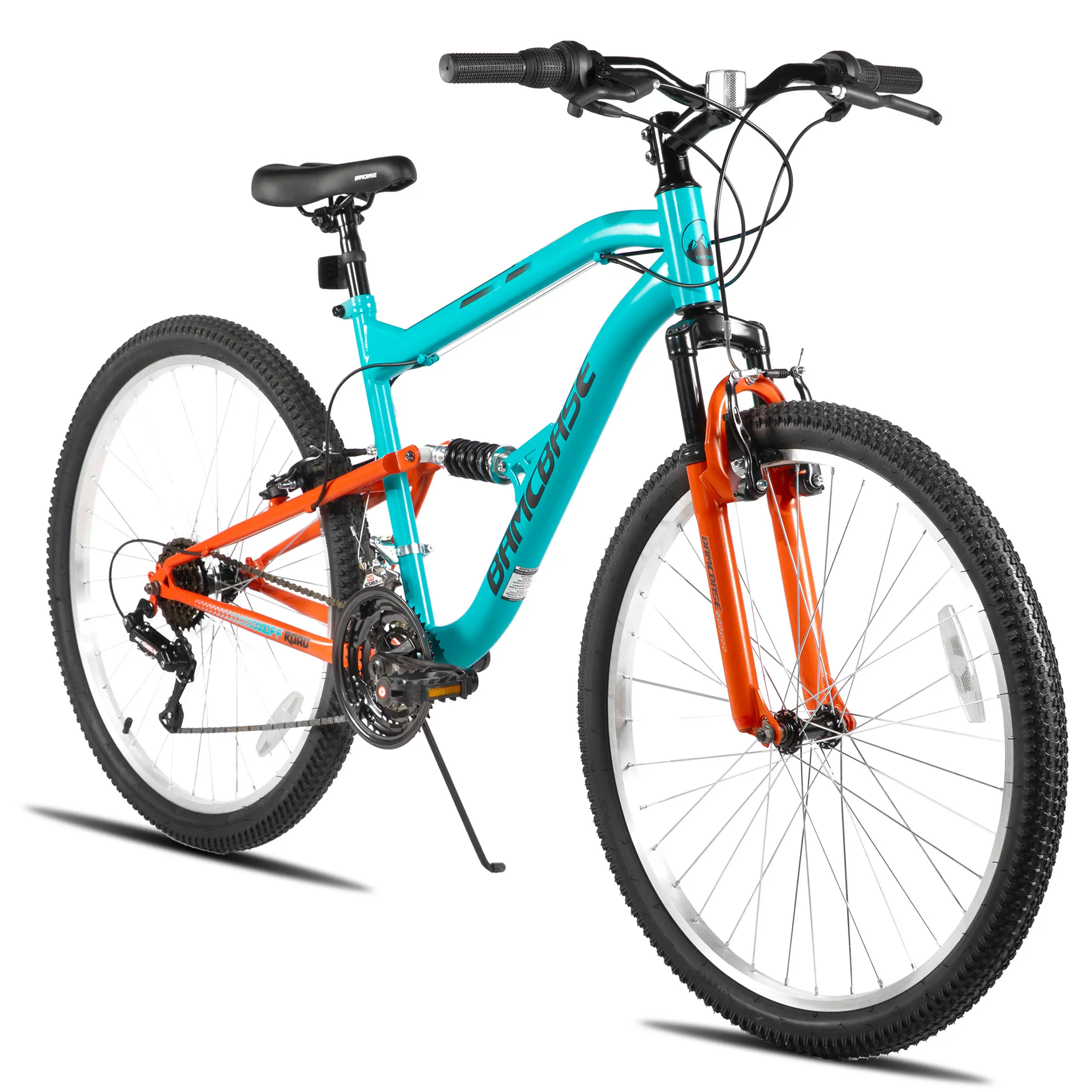 HILAND 26 Inch Full Suspension Mountain , 18-Speed MTB with Lightweight Frame, Dual V-Brakes, All-Terrain XC Tires, Adult Men Women , 26 inch mtb, full sus , off road , XC trail , beginner , outdoor riding,quick e bike