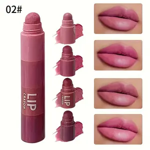 Herorange Mini Bullet Lipstick DIY Fun Kit, Makeup, Matte Finish, Long-Lasting, Peach & Rosebud Shades, Smooth Texture, Set of Four