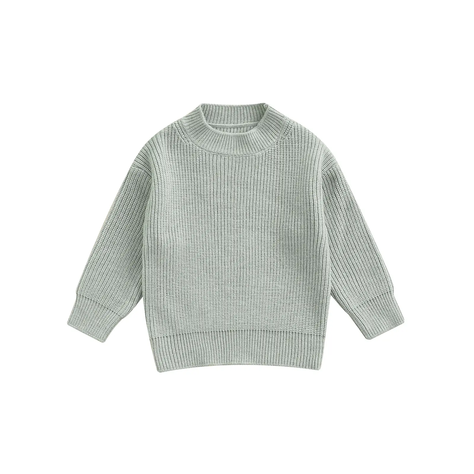 Infant Baby Boy Girl Pullover Sweater 0 6 12 Months Solid Color Knit Clothes Unisex Toddler 1T 2T 3T 4T 5T 6T Fall Winter Warm Long Sleeve Tops