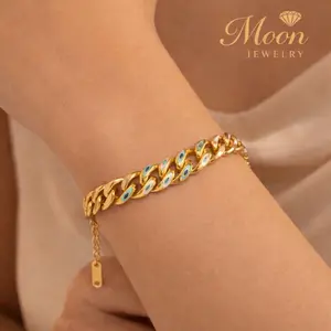 Evil Eye Chain Gold Bracelet – Stainless Steel 18K PVD