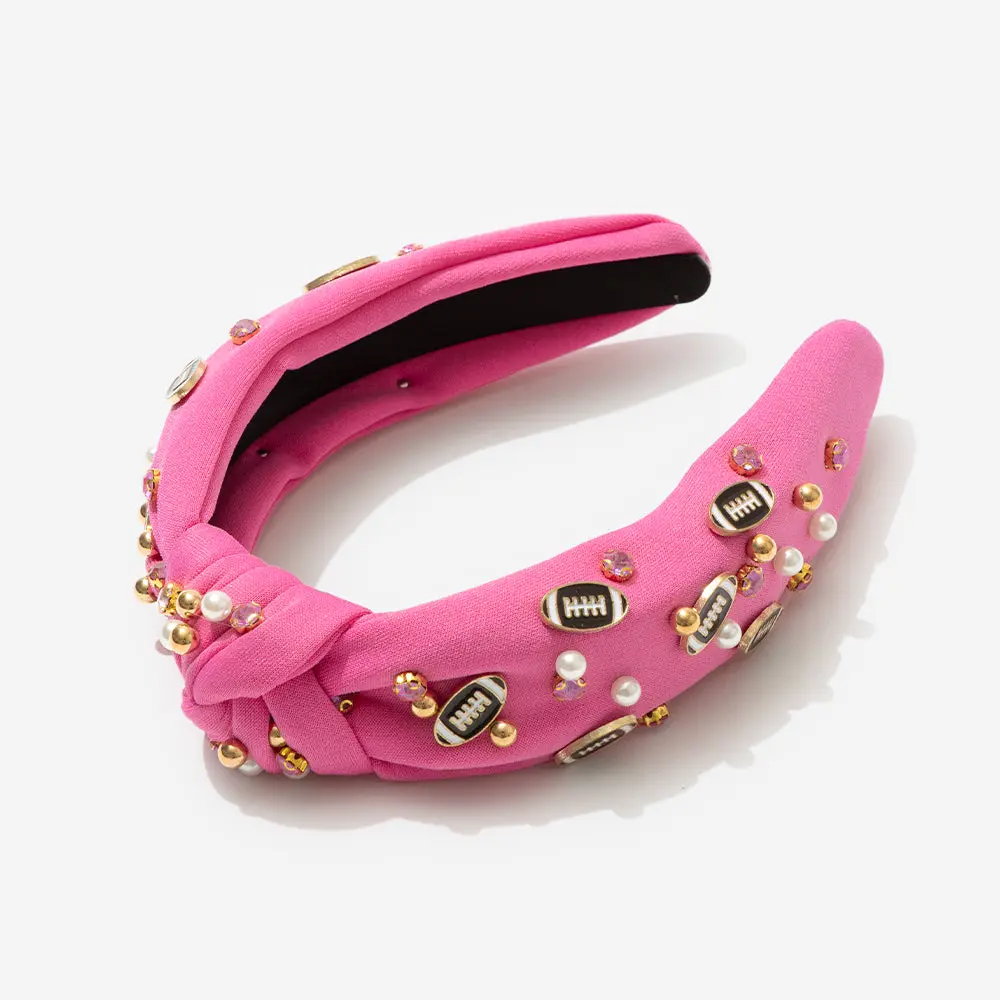 Football Headband | Hot Pink