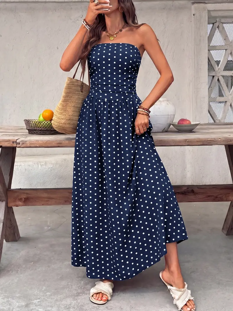 knee length dresses for ladies Solaris Strapless Maxi Dress main image 0