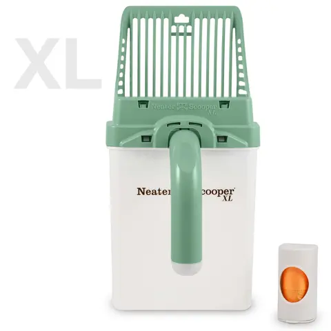 Neater Pets Neater Scooper XL Scoop-to-Bag Cat Litter Scoop No-Mess Less Dust Includes Bags & Dispenser Large Capacity Quick Sift Design