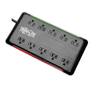 Tripp Lite 6 ft. Cord Surge Protector - 10-Outlet, Black, Electronics Accessories for Device Protection