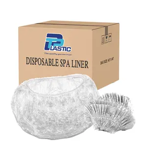 TP Plastic Blue Spa Pedicure Liners 400 Pack – 48" x 48" Disposable Foot Spa Liners