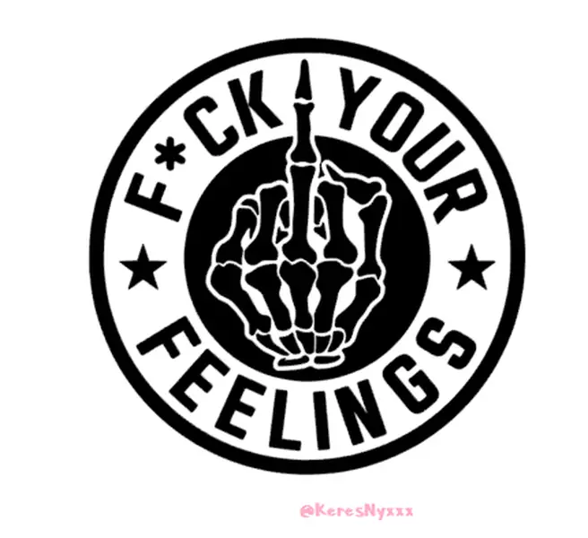 F*ck Your Feelings Vinyl Decal Middle Finger Sticker Decor Decorative