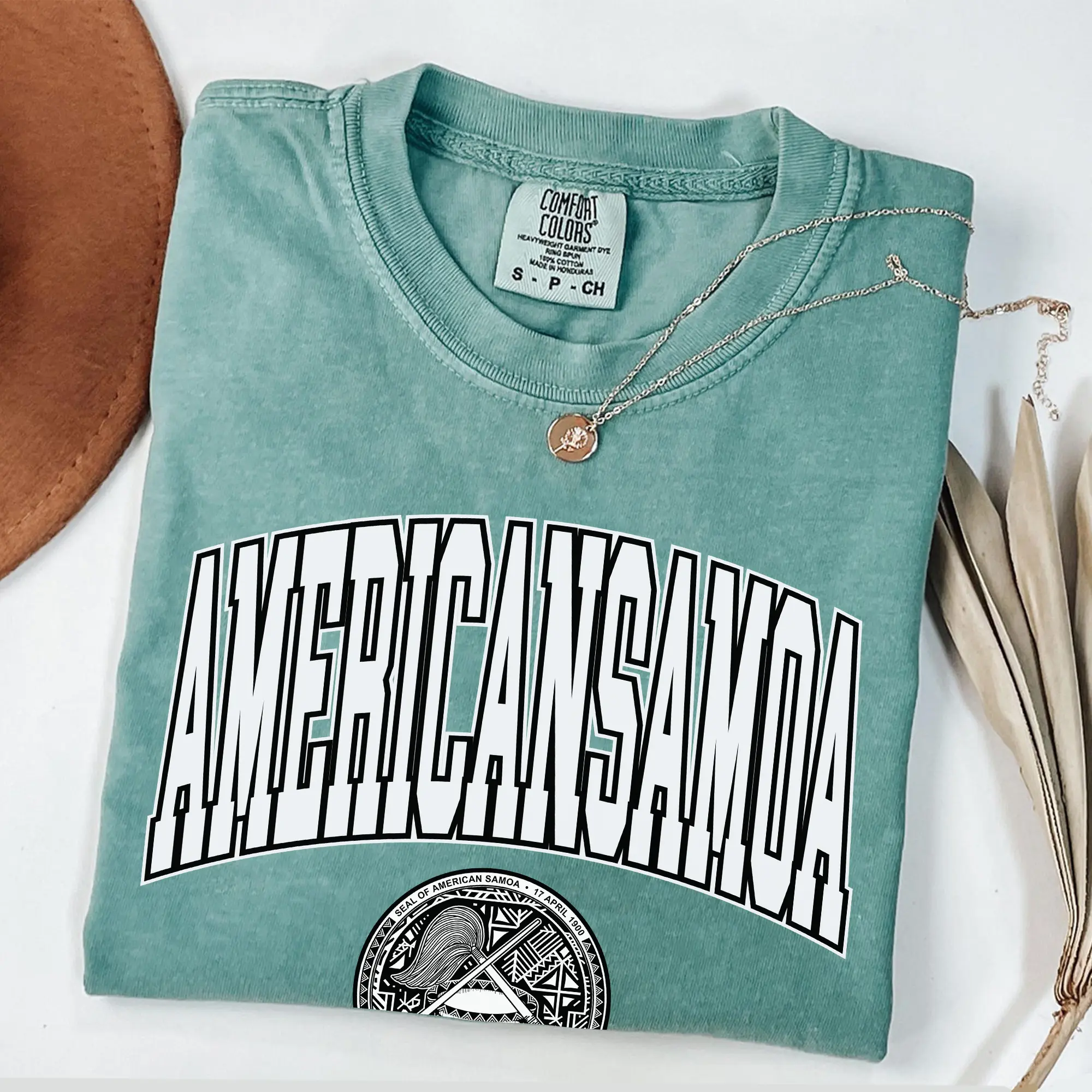 Comfort Colors American Samoa T-Shirt, Unisex Soft and Comfortable American Samoa Emblem, American Samoan Gifts