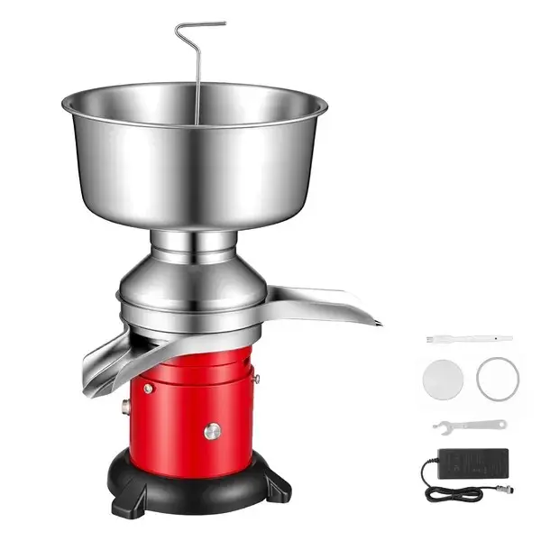Electric Milk Cream Separator, 60L/H Output 10500RPM Milk Cream Centrifugal Separator, 304 Stainless Steel Goat Cow Milk Skimmer Separating Machine with 4.5L Bowl Capacity (40W, 100-240V)