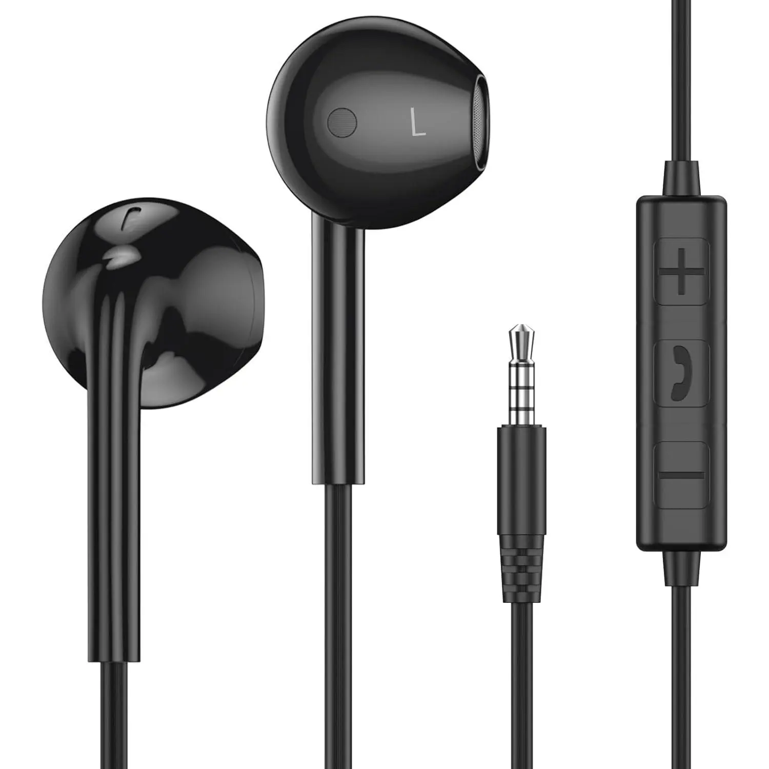 in Ear Wired Headphones, Wired Earbuds, 3.5mm Jack in Ear Headphones, with Microphone, with Microphone, Suitable for Smartphones, Computers, Laptops, IPads, MP3 Players, Etc