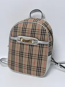 Pre-owned BURBERRY canvas and leather Backpacks Vintage Check Backpack Small JD451BR