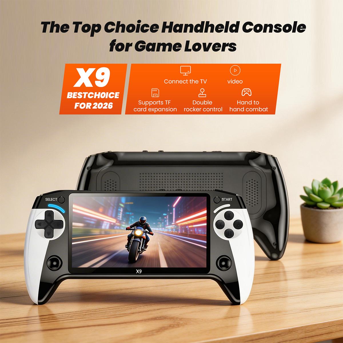 Portable Retro Game Console, 10 Emulator Support, Ultra HD Graphics Handheld Game Console, 5.5-Inch Large Screen, Ideal Gift for Birthdays, Father’s Day & Christmas, boys Box Compact game console retro game consoles gamer gifts