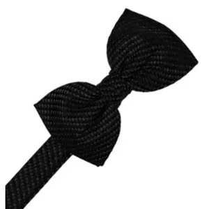 Black Venetian Pre-Tied Bow Tie