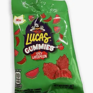 Lucas Gummy Spicy Watermelon Flavored Hot Gummies 1.91 oz 40g New Product