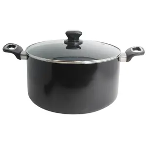 IMUSA 10qt Ceramic Bistro Stock Pot Black