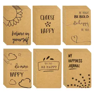 Paper Junkie Bulk Journals - 24-Pack A6  Soft Cover Notebooks, 80 Ruled Pages - Flat Sewn Binding & Cover Quotes - Mini Notebooks for Writing, Travel Journal & Teacher Supplies