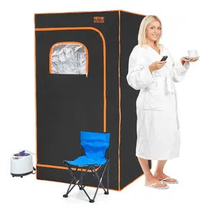 Spring new arrivals Portable Steam Sauna Tent Full Size 1200W Personal Sauna Blanket W/ Chair
